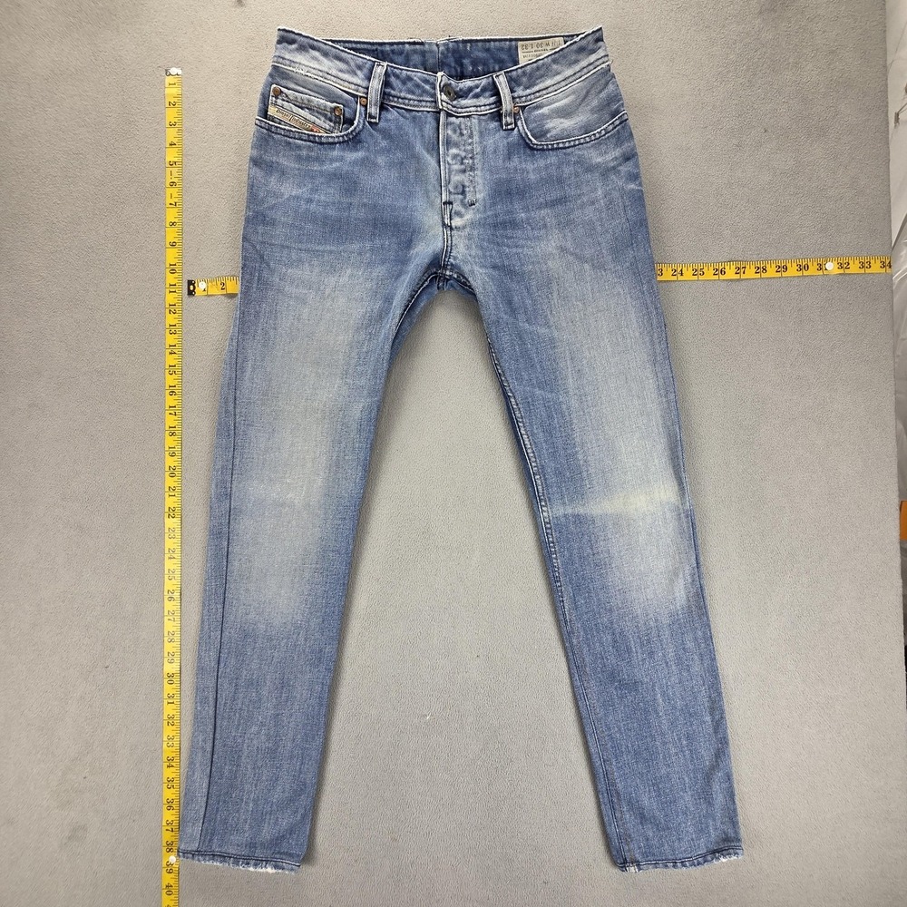 Diesel Jeans Mens 30x32 Blue Zathan Button Fly Altered Leg 008AT